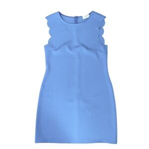 Everly Women's size Small Casual, Business, Blue‎ Dress with Scalloped Sleeves